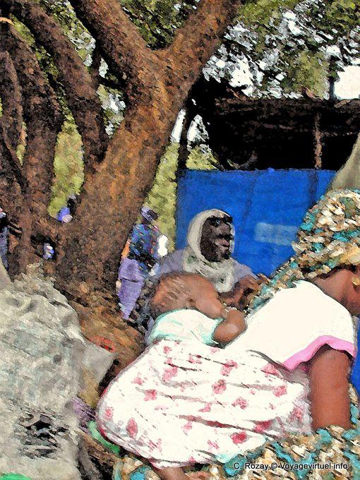 Puerto infantil tradicional Foundiougne - Senegal