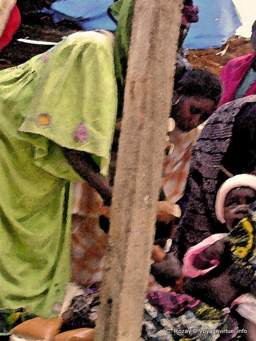 Desenfoque colorido mercado - Senegal