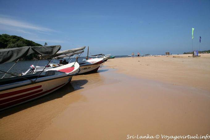 Barcas en la playa en Beruwela - Ceilan Sri Lanka