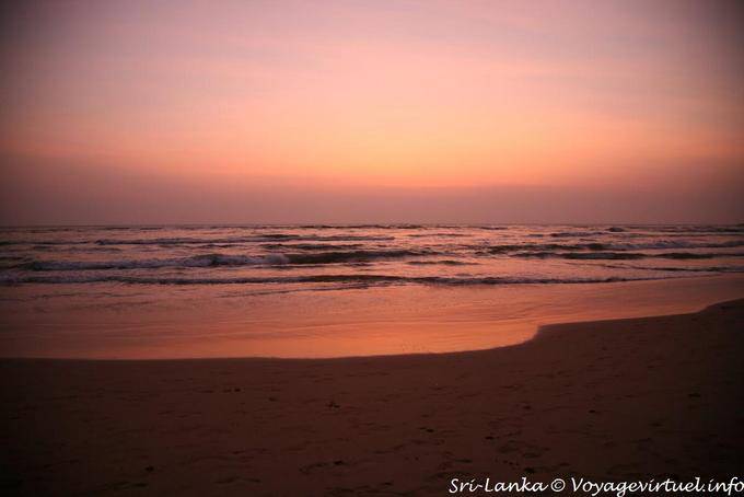 Sunset luz de la playa de Beruwela - Ceilan Sri Lanka