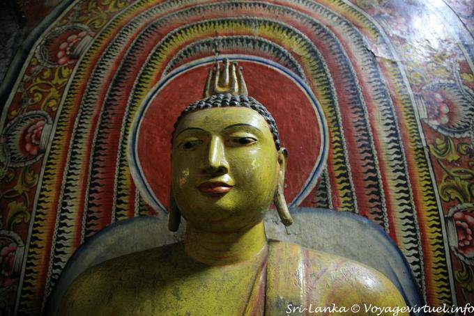 Retrato de Buddha loto, Raja Maha Vihara, Dambulla - Ceilan Sri Lanka