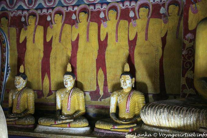 Mural Pacchima Viharaya, Cueva del Templo de Oro, Dambulla - Ceilan Sri Lanka