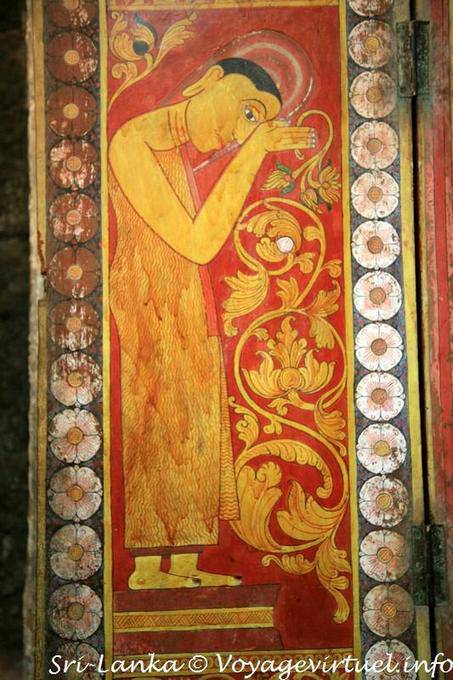 Fragmento del fresco, Sri Gadaladeniya templo, Kandy - Ceilan Sri Lanka