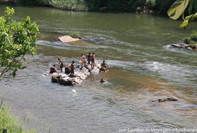 Nadar en el río Kelani, Kitulgala, Central Province - Ceilan Sri Lanka