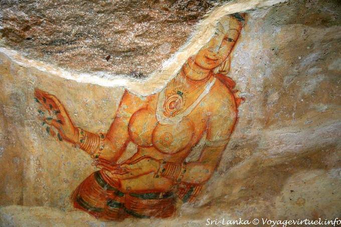 Las pulseras y un collar de Apsara, Sigiriya - Ceilan Sri Lanka