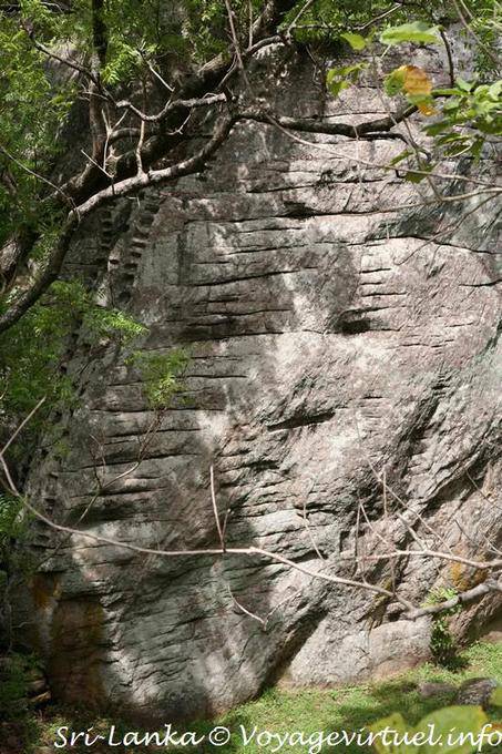 Antiguo cavó transición a marchas, Sigiriya - Ceilan Sri Lanka
