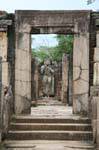 Introducción a cargo de la elaboración de piedra, Hatadage Templo, Polonnaruwa, Ceilan Sri Lanka.