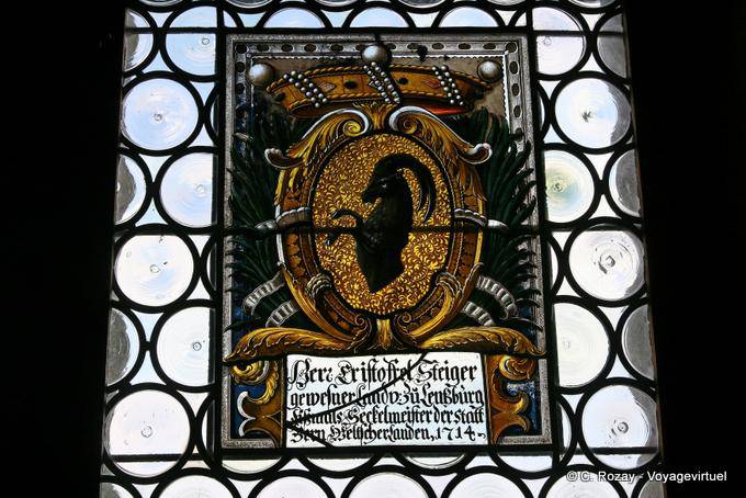 Vidrieras en una ventana, Castillo de Chillon, Montreux - Suiza