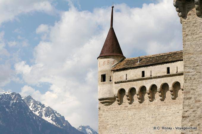 Chillon Castillo torreta - Suiza