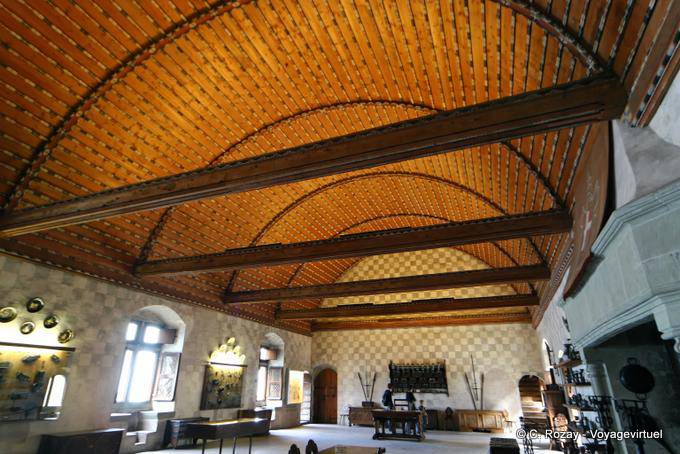 Un techo del siglo XV, el castillo de Chillon - Suiza