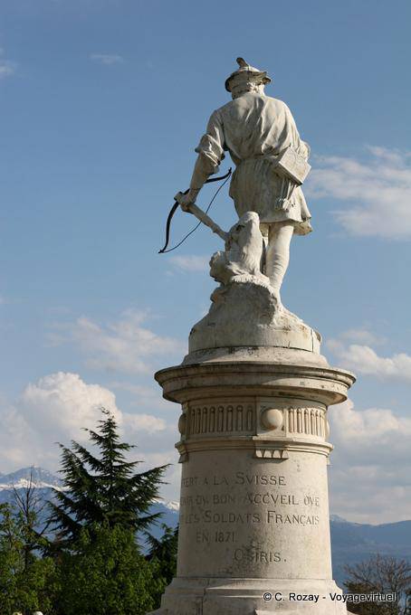 Guillermo Tell, de visión trasera, Montbenon, Lausana - Suiza