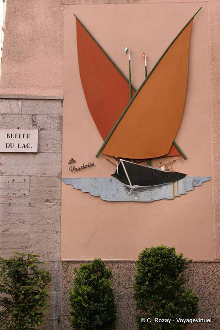 Vaudoise, fresco, Ruelle du Lac, Vevey - Suiza