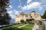 Castillo de Chillon y Jardín, Montreux, Suiza.