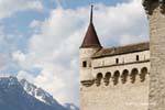 Chillon Castillo torreta, Suiza.