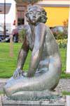 El Faunesse Henri Paquet, Suiza Park, cara de bronce Majectic, Montreux, Suiza.