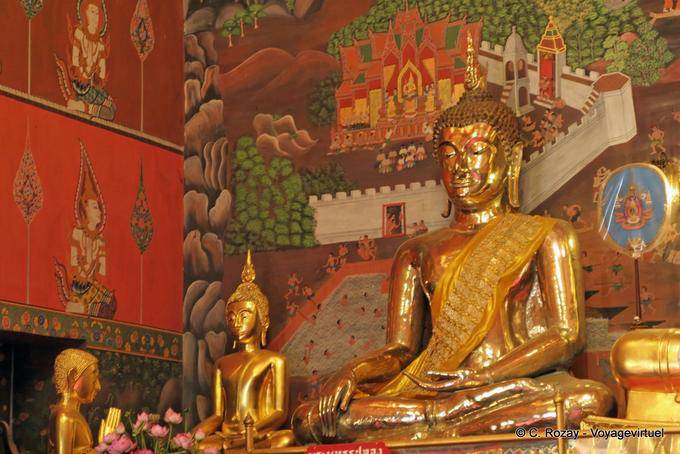 Castillo pintado Wat Choeng Phanan, Ayutthaya - Tailandia