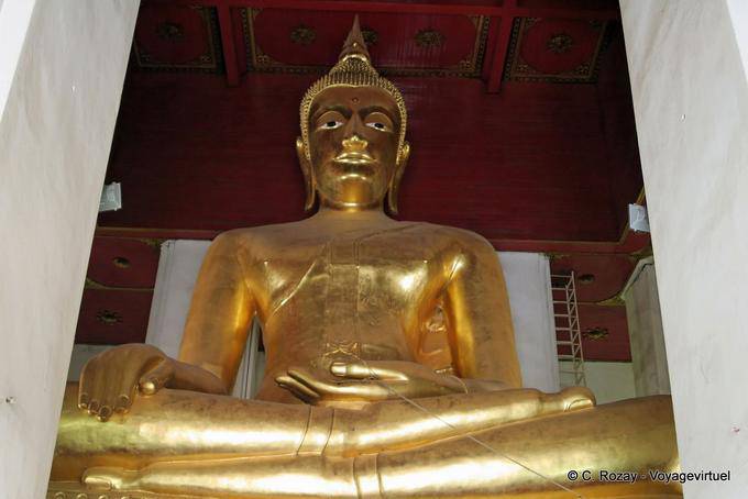 Buda Wat Phra Na Hombres, Ayutthaya - Tailandia