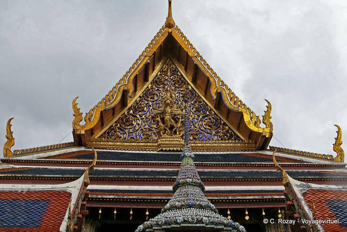 Detalles decoraciones, Wat Phra Kaew, Bangkok - Tailandia
