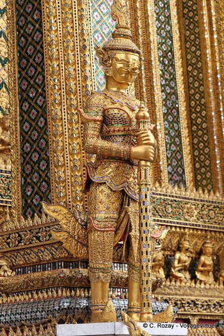 Mankorakarn Ramakien gigante, Wat Phra Kaew, Bangkok - Tailandia