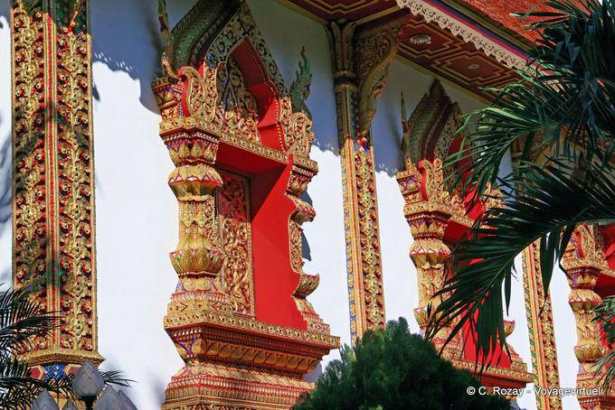 Ventanas Wat Pan On, Templo Chiang Mai - Tailandia