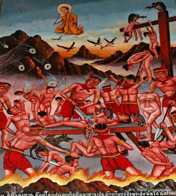 Pintura del Infierno, Wat Tung Yu, de Chiang Mai - Tailandia
