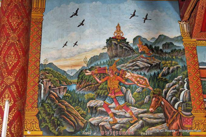 Murales Jataka, Wat Phra Singh, de Chiang Mai - Tailandia