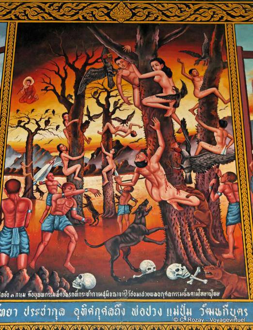 Caza representación al hombre, Wat Phra Singh, de Chiang Mai - Tailandia