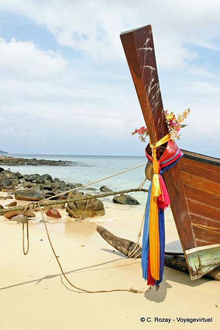 Nariz tradicional barco, Koh Phi Phi - Tailandia
