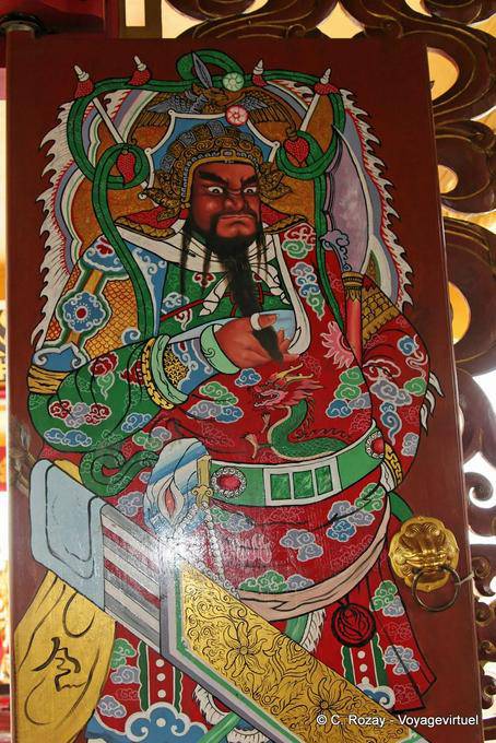 Pintura china dios barbudo, de Phuket Town gitana - Tailandia