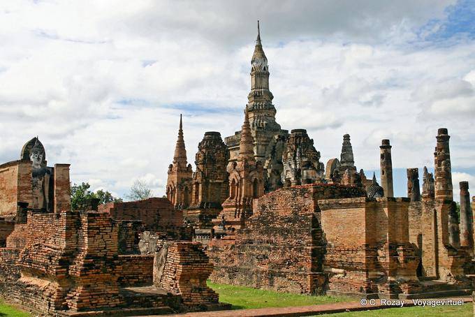 Sukhothai, Wat Mahathat, Ramkhamhaeng Royal Grand Santuario - Tailandia