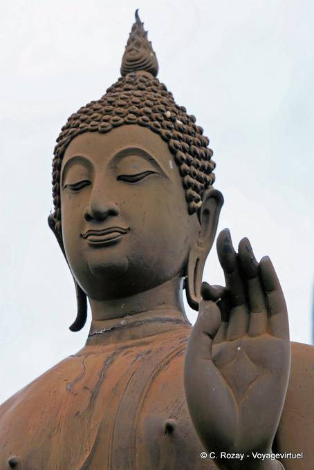 Close-up en la Ruta Buddha, Sukhothai, Wat Sa Si - Tailandia