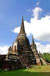Chedi y mandapa Rey Borom Trailokanat, Wat Phra Sri Samphet, Ayutthaya, Tailandia.