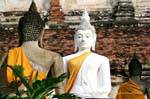 Cara a cara budista, Wat Yai Chai Mongkol, Ayutthaya, Tailandia.