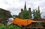Buda reclinado, Wat Yai Chai Mongkol, Ayutthaya, Tailandia.