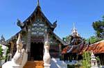 Madera Wat, el templo de Chiang Mai, Tailandia.
