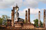 Buda Perfil Gran Viharn, Sukhothai, Sukotai, Tailandia.