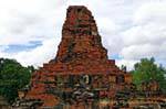 Desintegración Stupa, Sukhothai, Wat Phra Pai Luang, Tailandia.