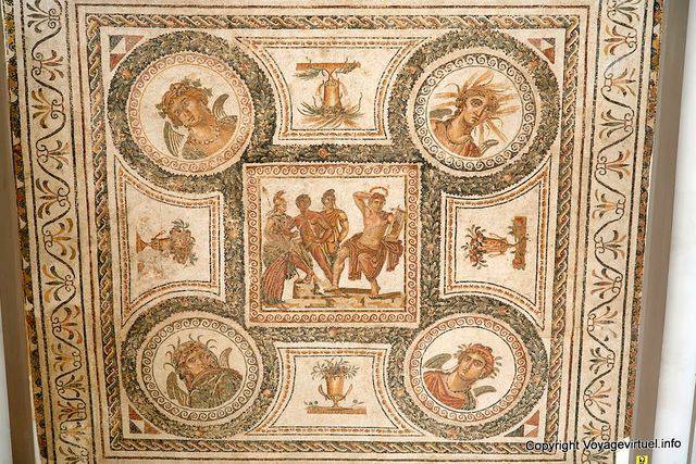 Medallones de techo de mosaico, Museo Nacional del Bardo - Túnez