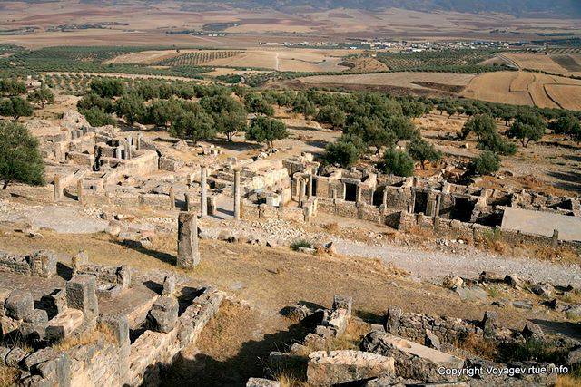 Vista Dougga en las casas de Trifolium - Túnez