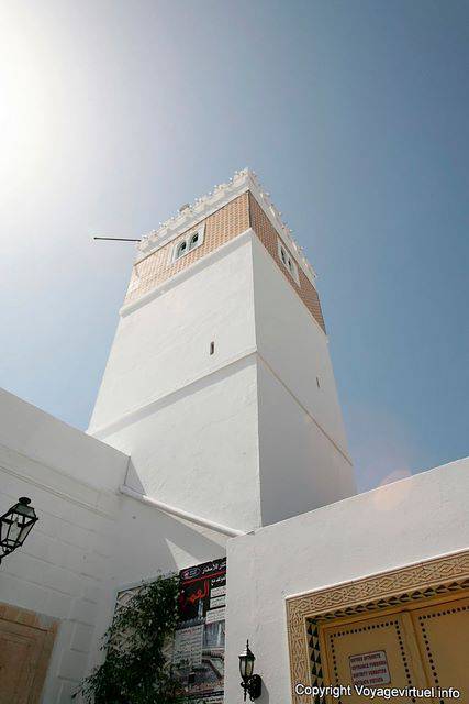 Hammamet, minarete de la Gran Mezquita de Medina - Túnez