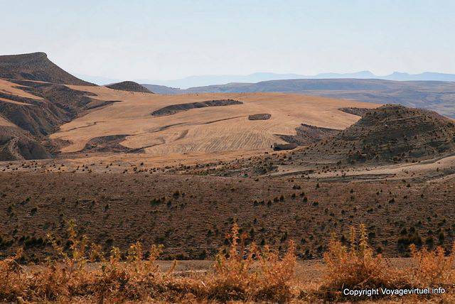 Vista Maktar de la campiña de la zona arqueológica - Túnez