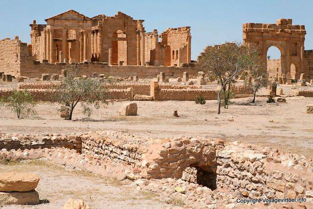 Vista Sbeïtla en el Capitolio - Túnez