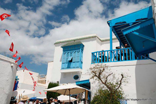 Sidi Bou Said, en el centro - Túnez