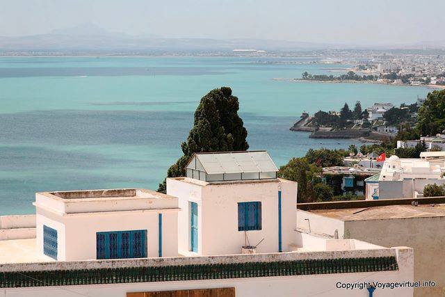 Sidi Bou Said, con vistas al golfo de Túnez - Túnez