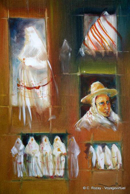 El Djerba, pintura, museo Guellala - Túnez