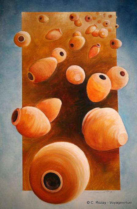 Tabla vuela ánforas Guellala - Túnez