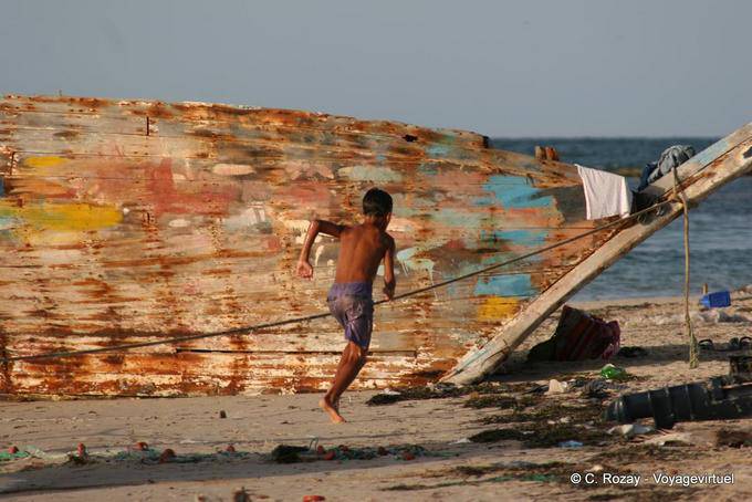Correr en la playa de Seguia, Yerba - Túnez