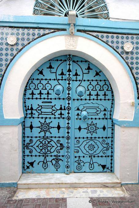 Casa típica ornamentación de entrada, Medina, Kairouan - Túnez