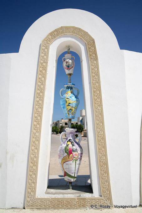 Ánforas pintado en un monumento, Remla, Kerkennah - Túnez