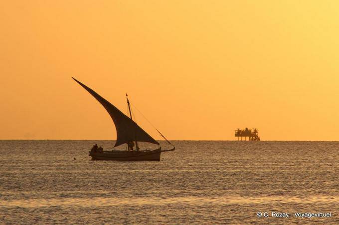 La deriva hacia el pozo de gas, Sidi Frej, Kerkennah - Túnez